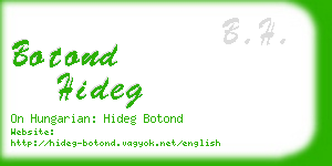 botond hideg business card